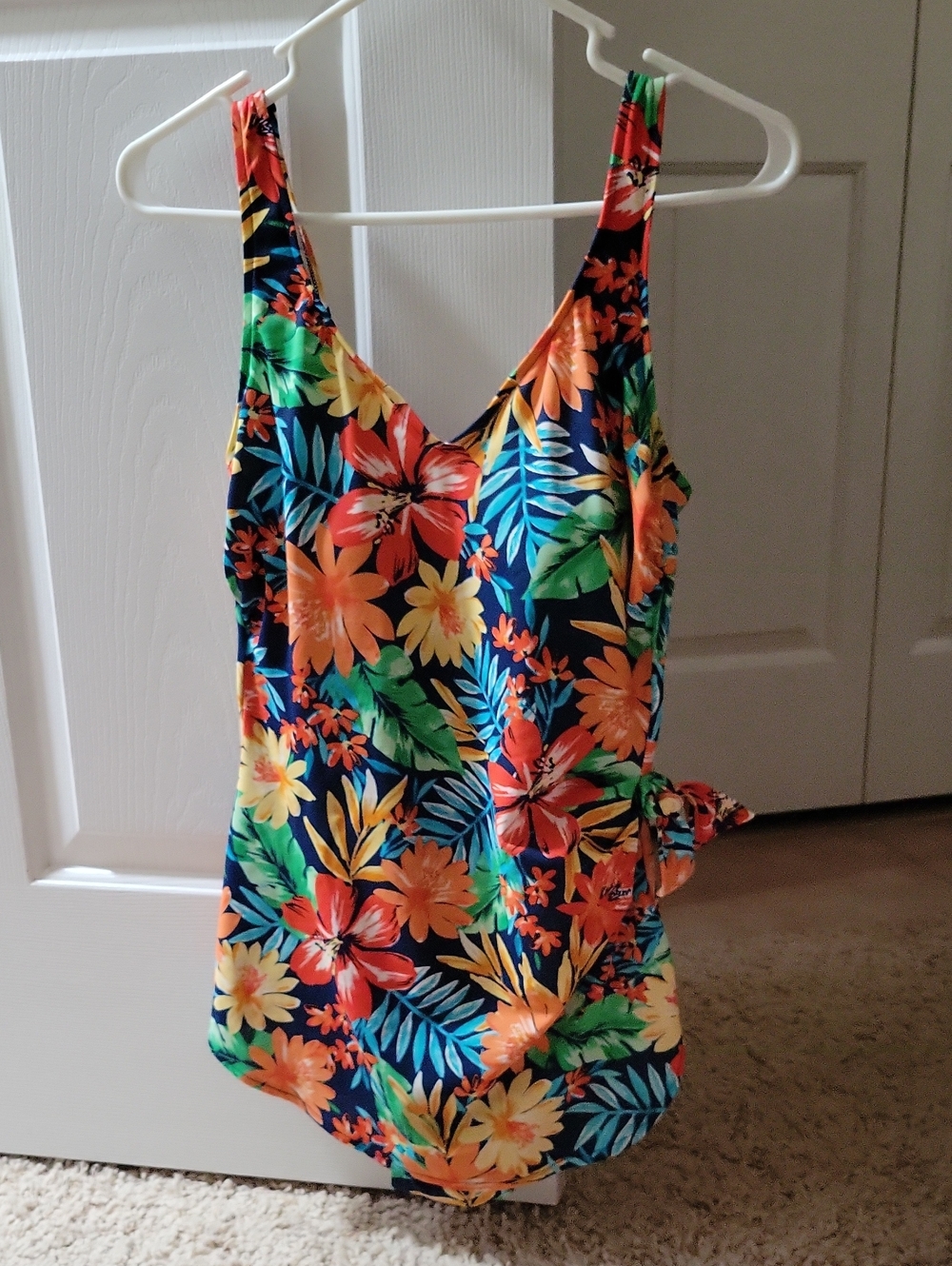 Catalina Navy Floral One-Piece Swimsuit with Tropical Print